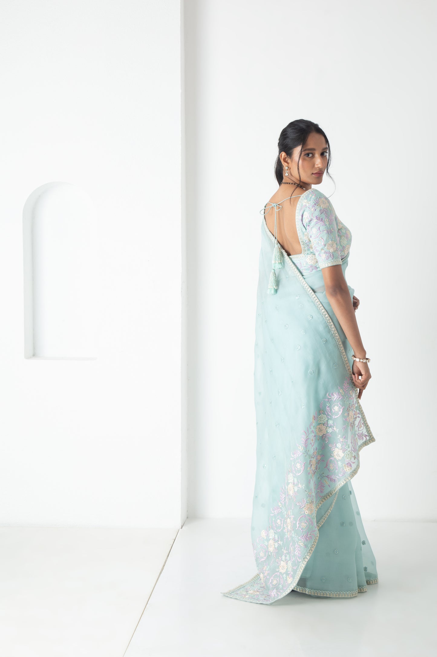 Zoa Saree Baby Blue
