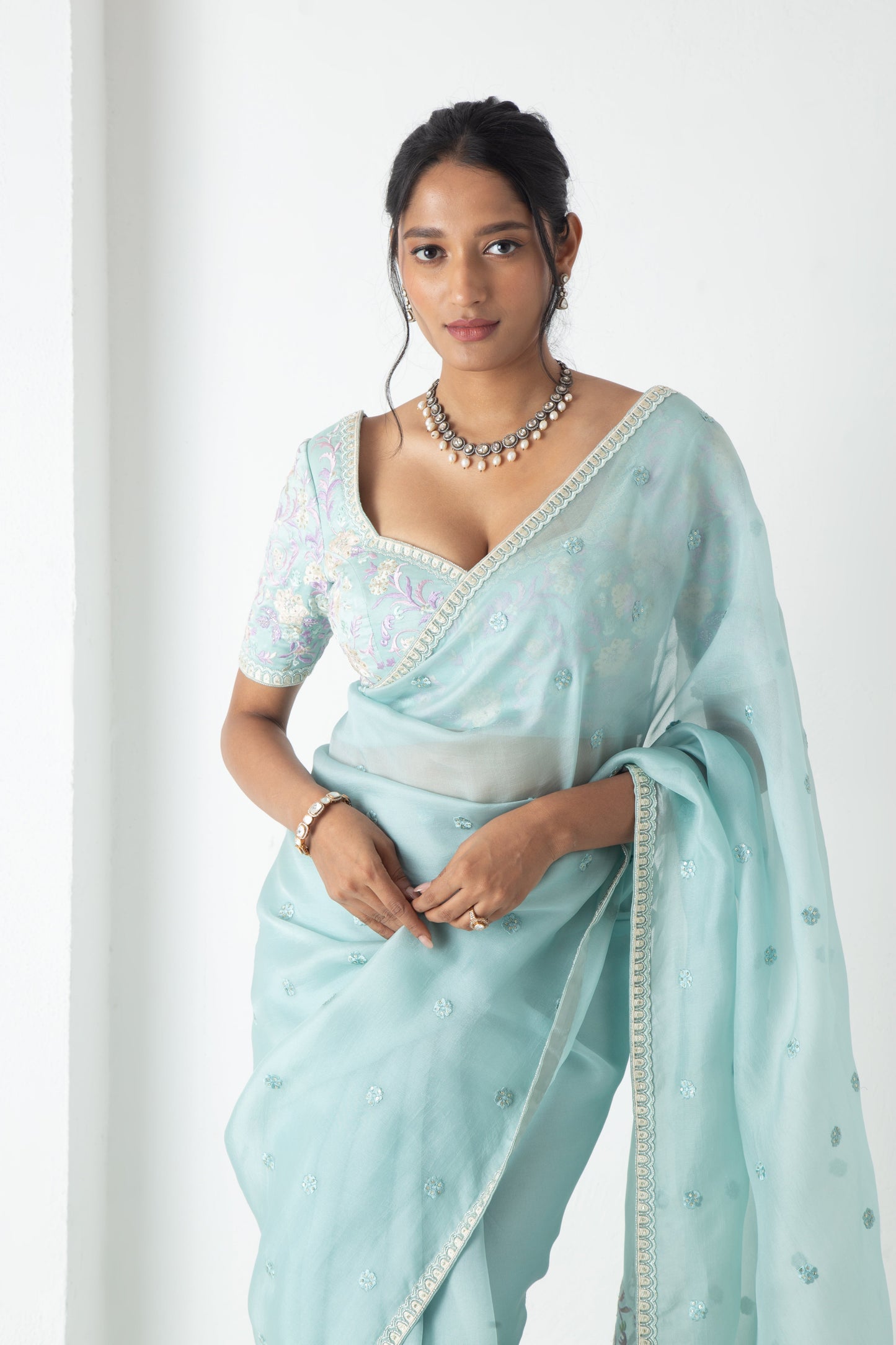 Zoa Saree Baby Blue