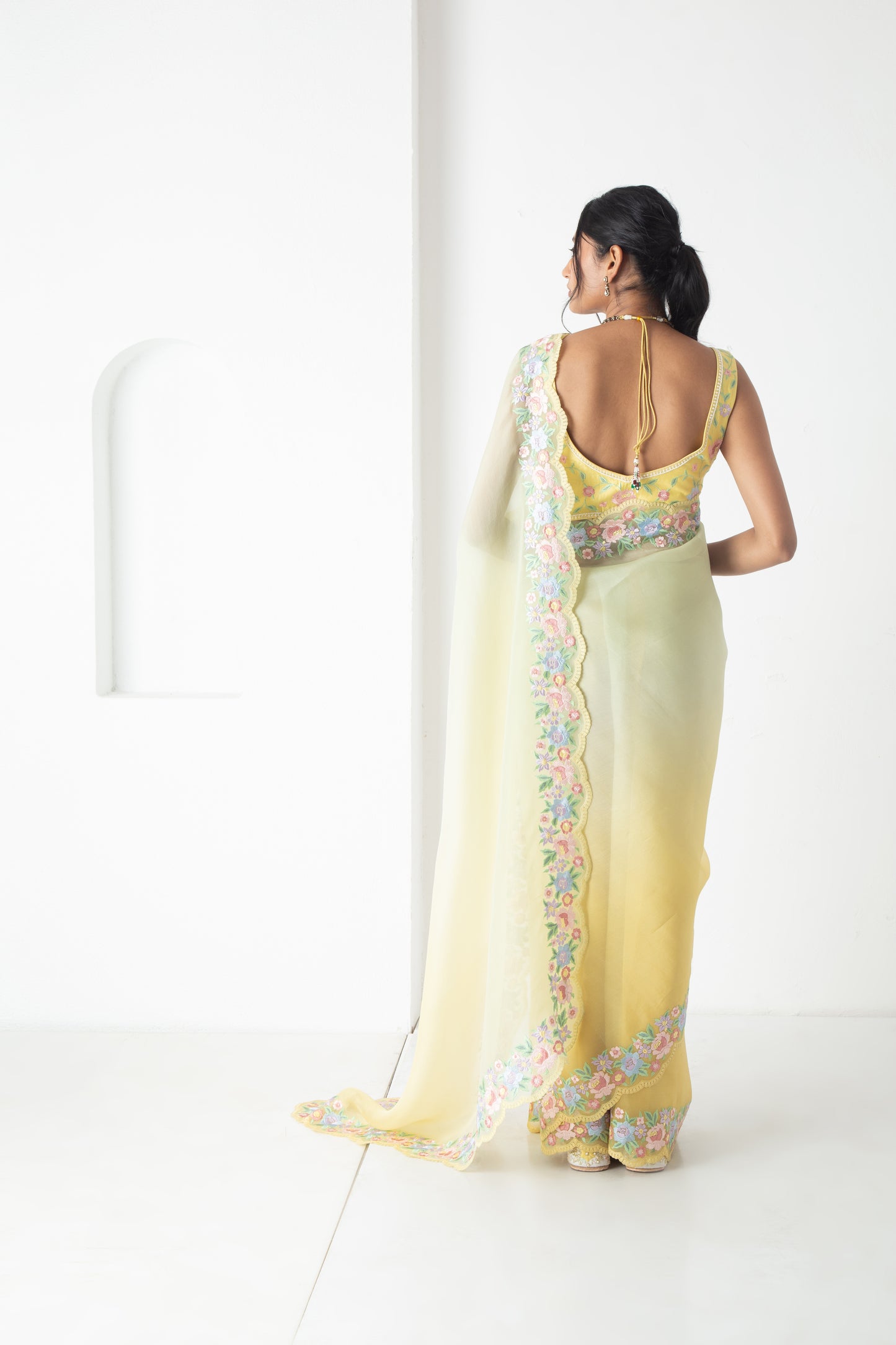 Kaisa Saree Yellow-Green
