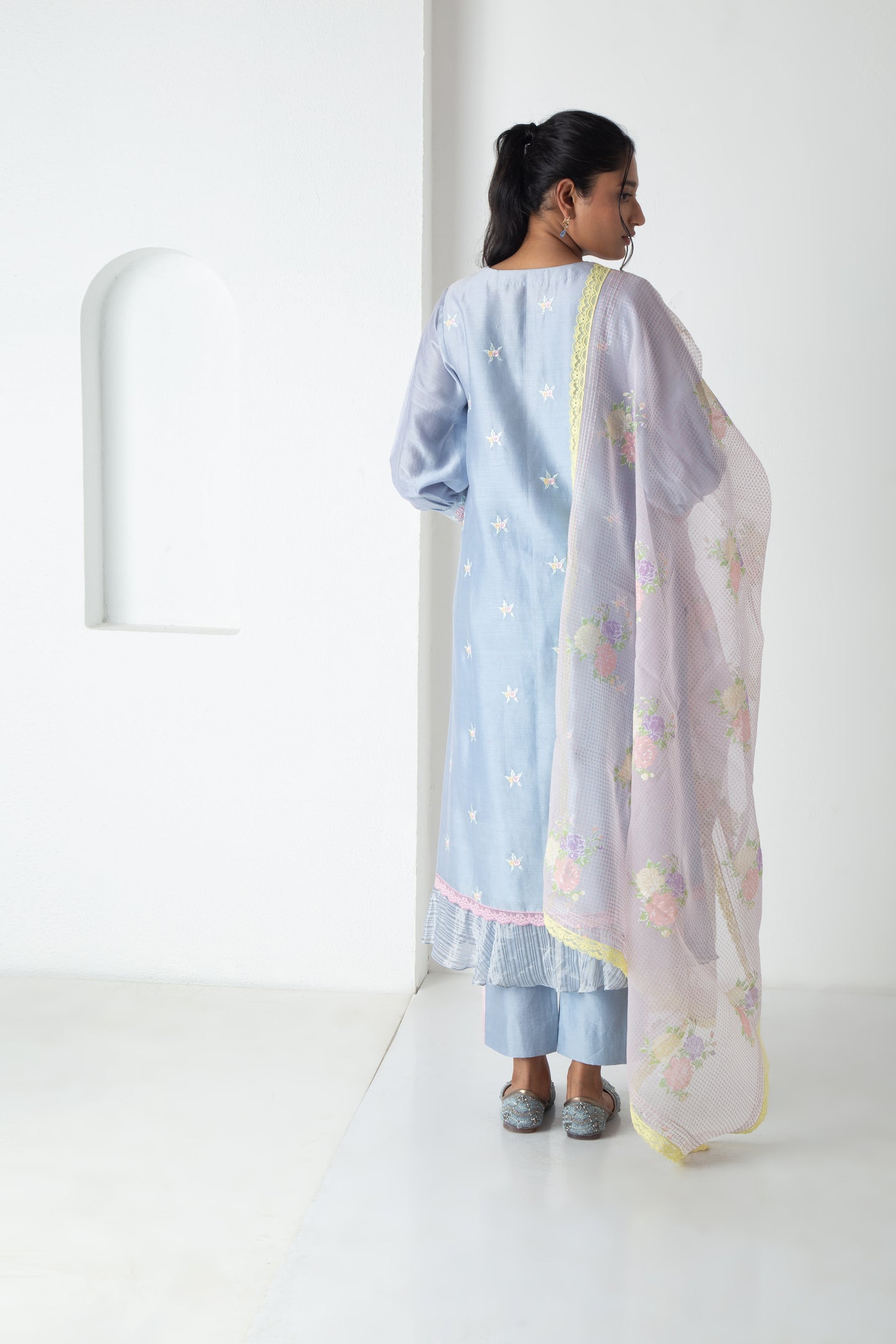 Riona Kurta Powder Blue