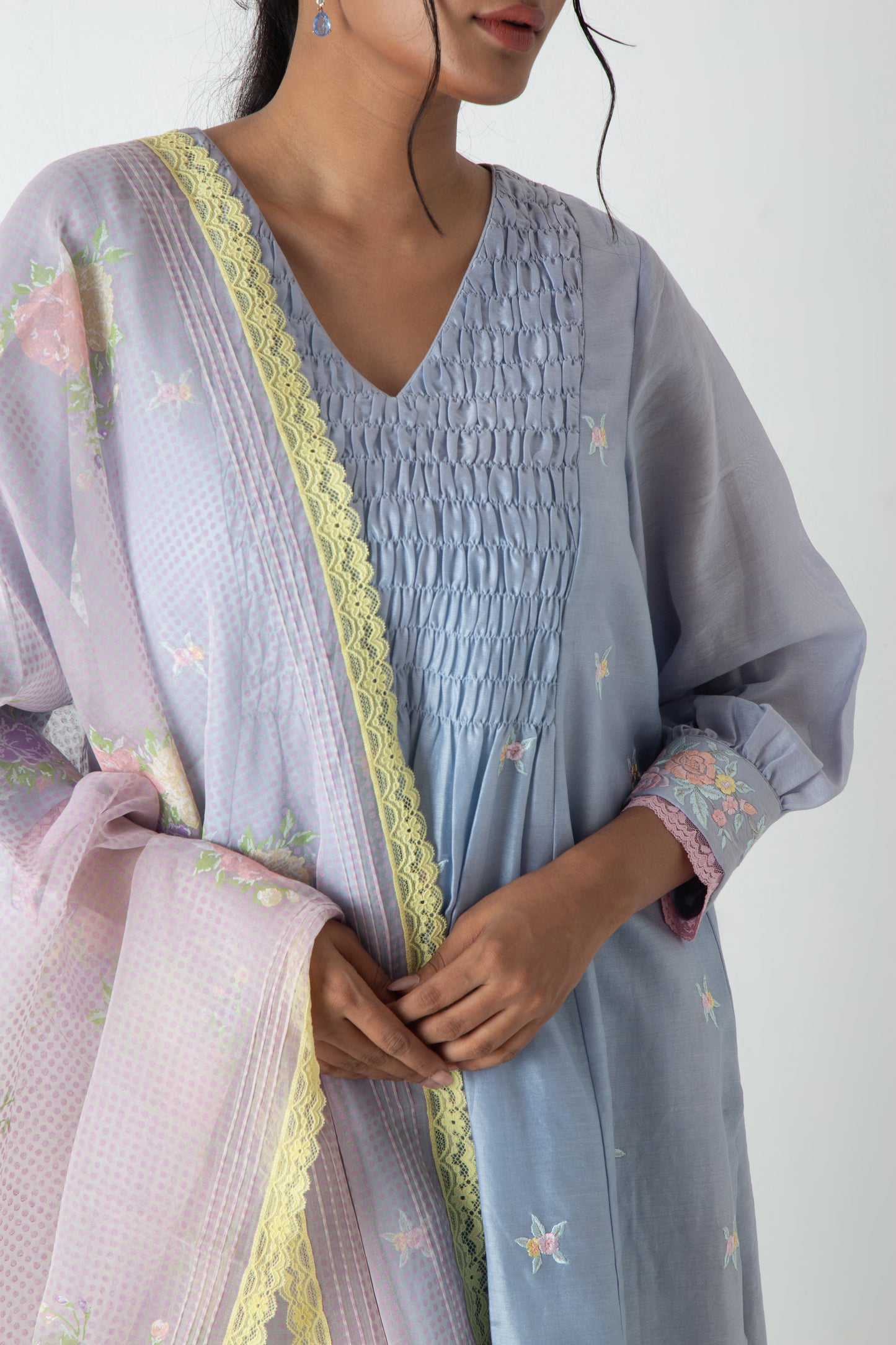 Riona Kurta Powder Blue