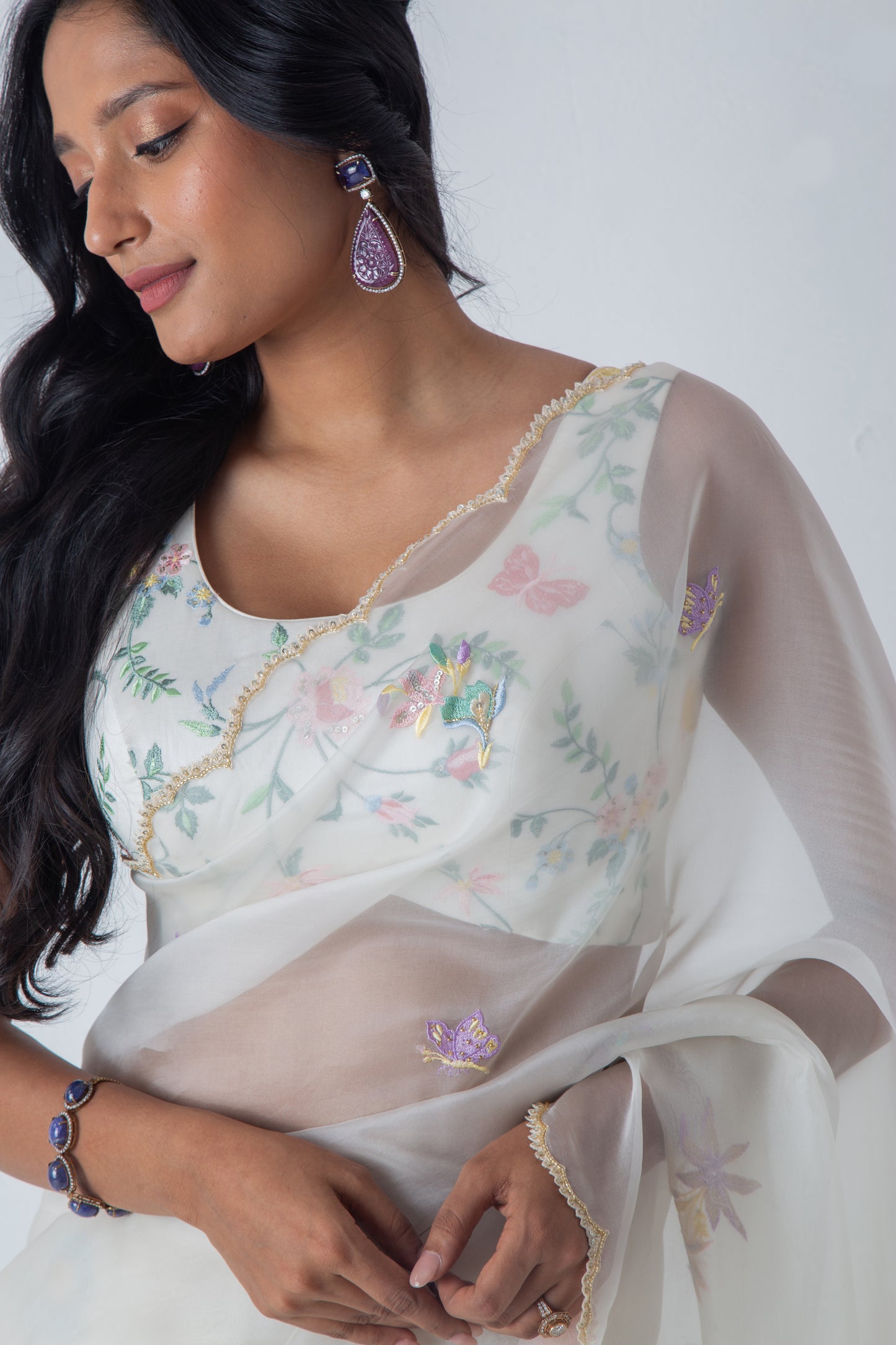 Kahlei Saree Ivory