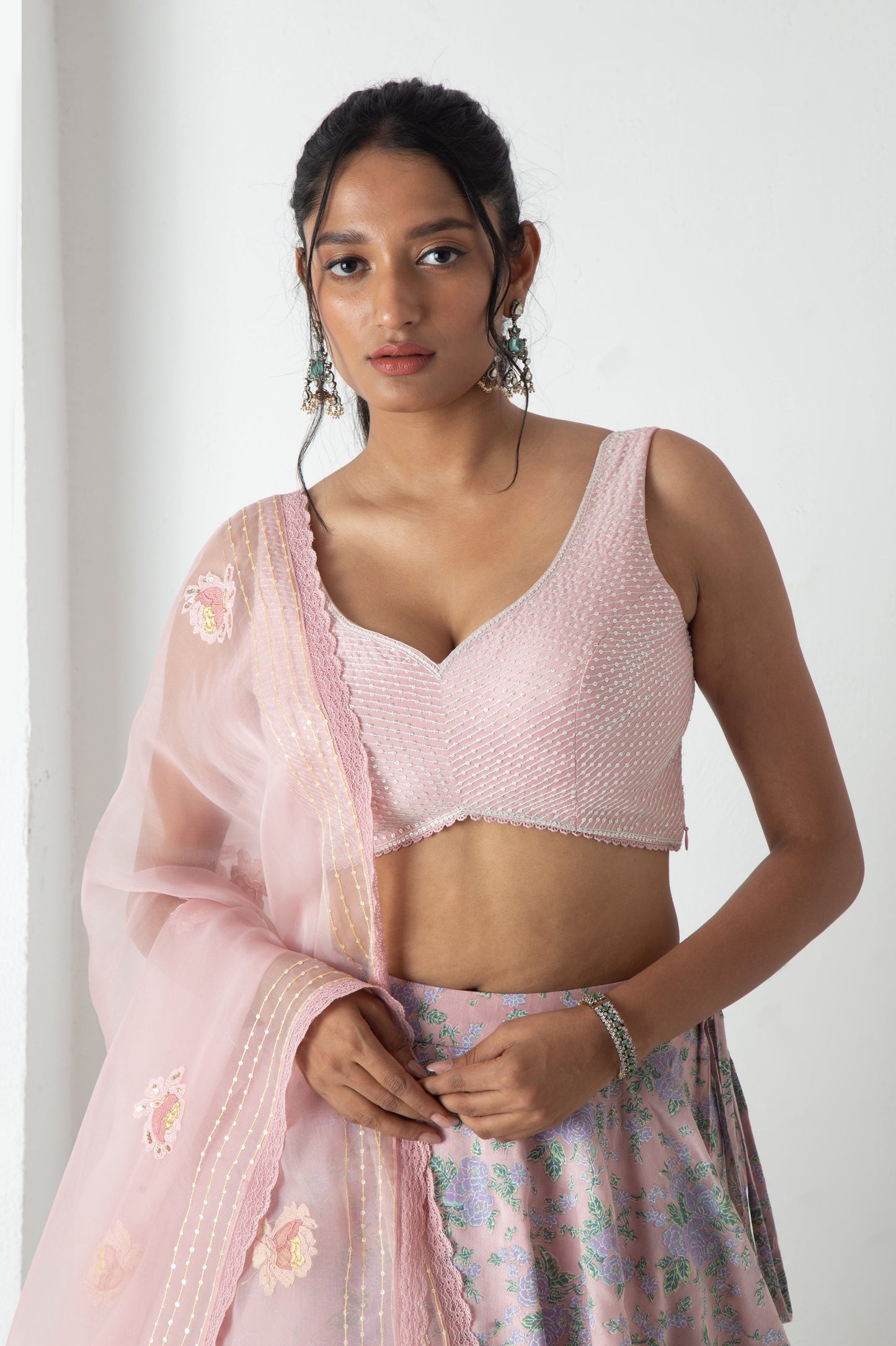 Zaina Lehenga Peach Pink