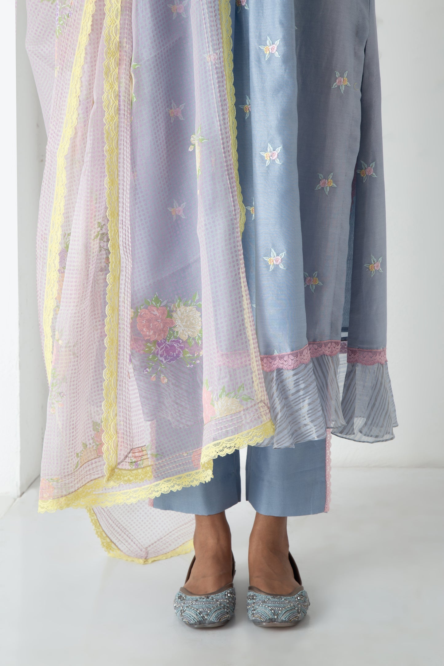 Riona Kurta Powder Blue