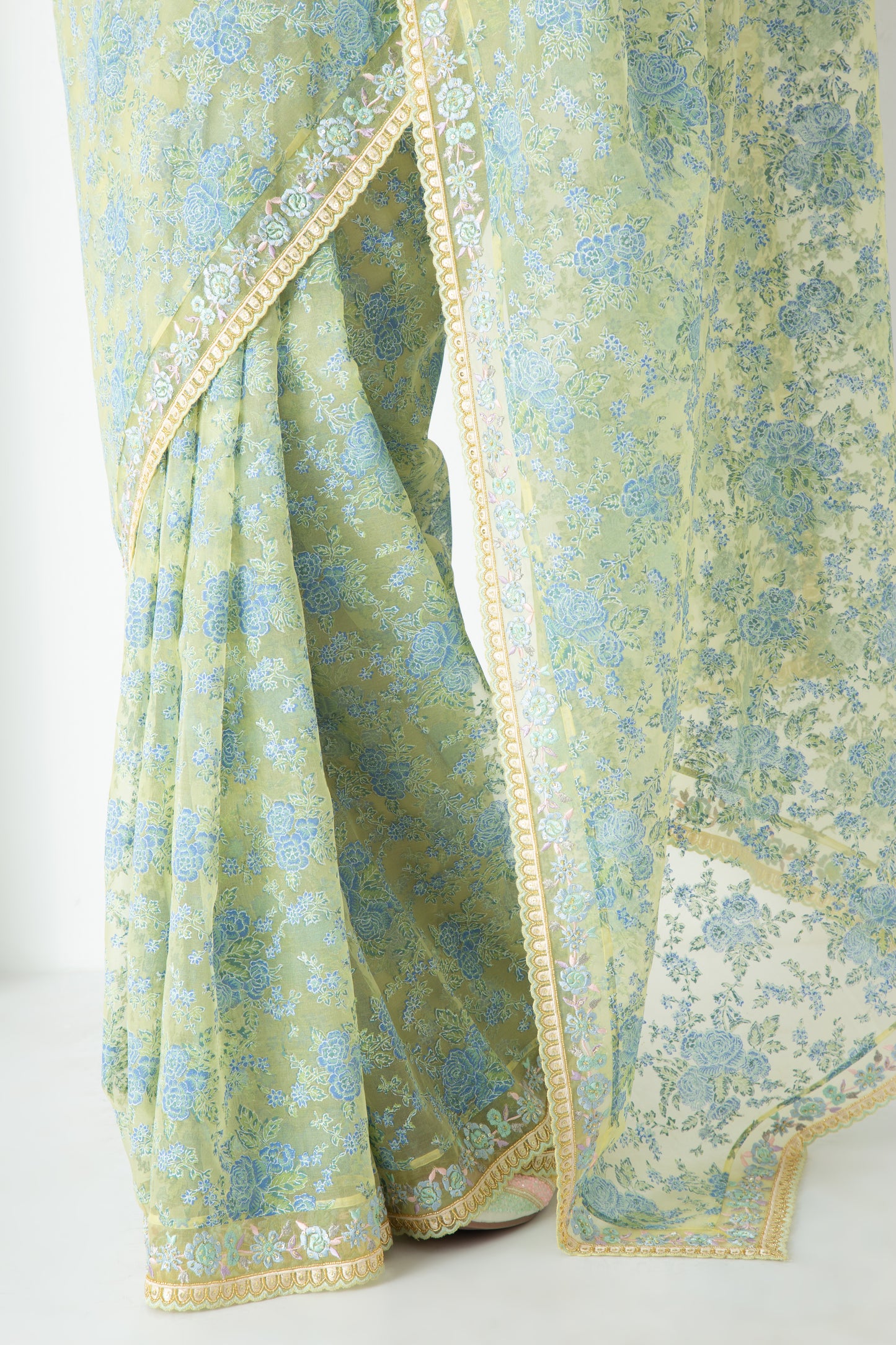 Rinsha Saree Yellow Plum