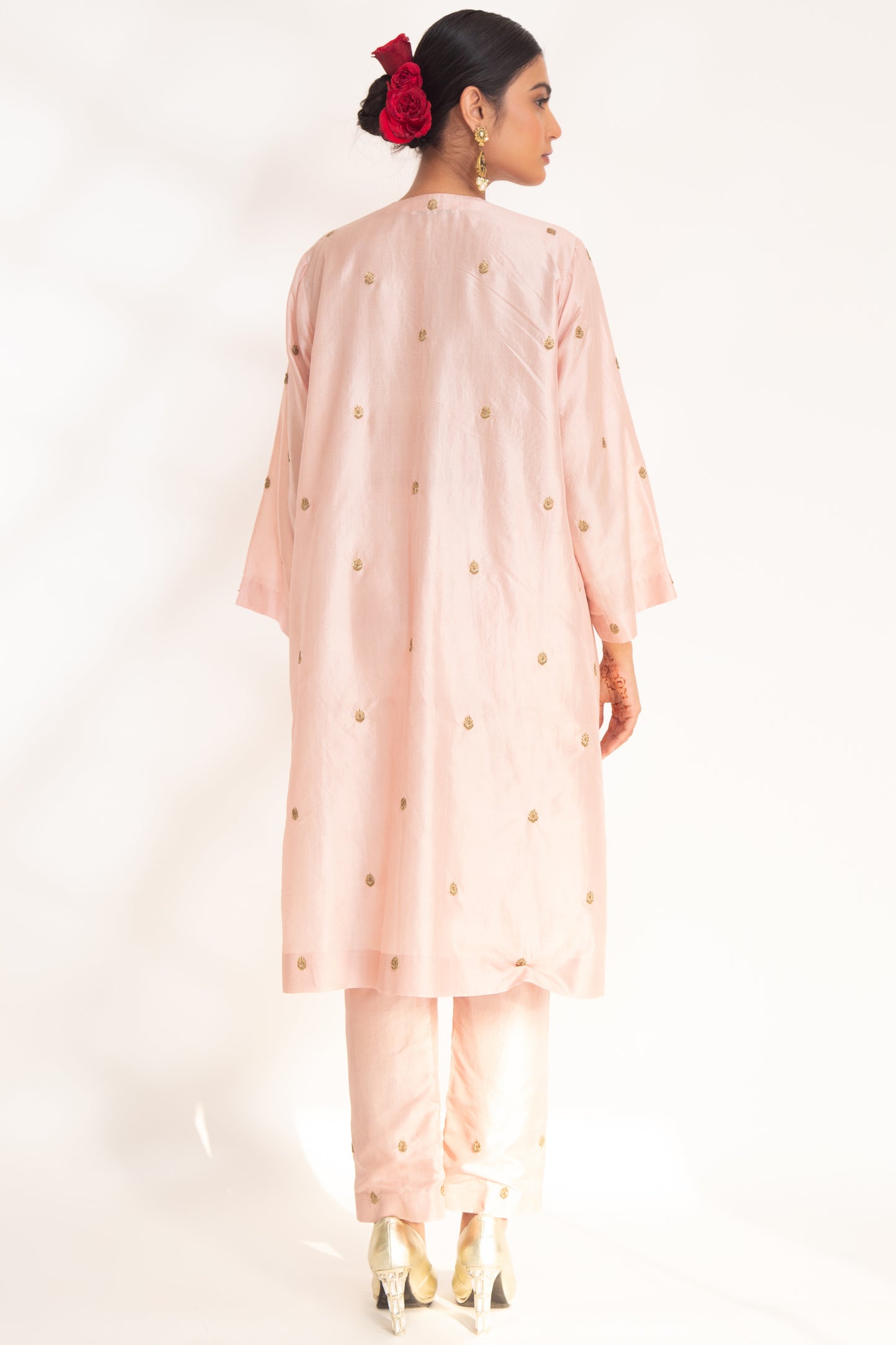 Ojal Pink Kurta Set Nude Pink