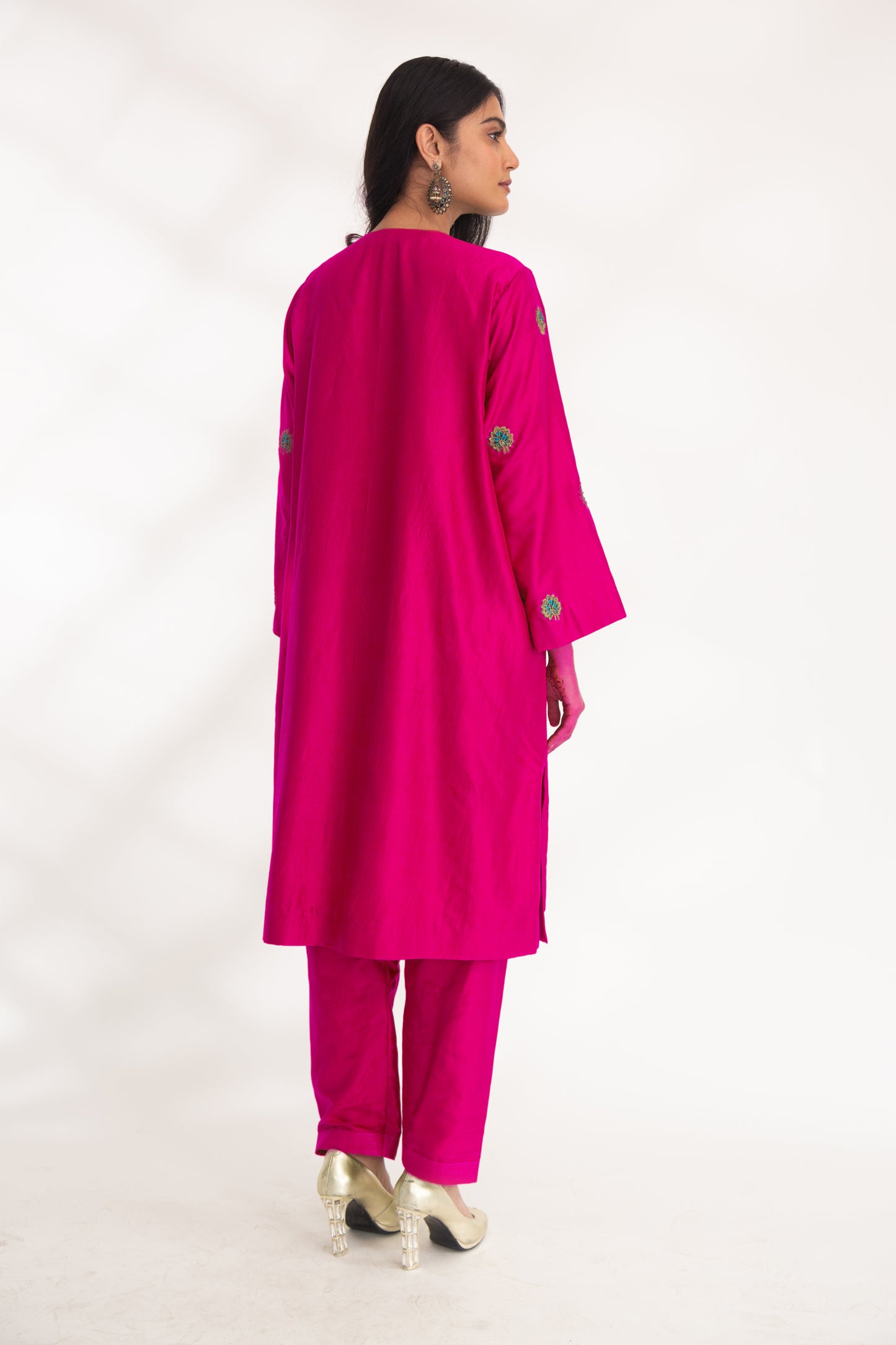 Devya Kurta Set Magenta Pink
