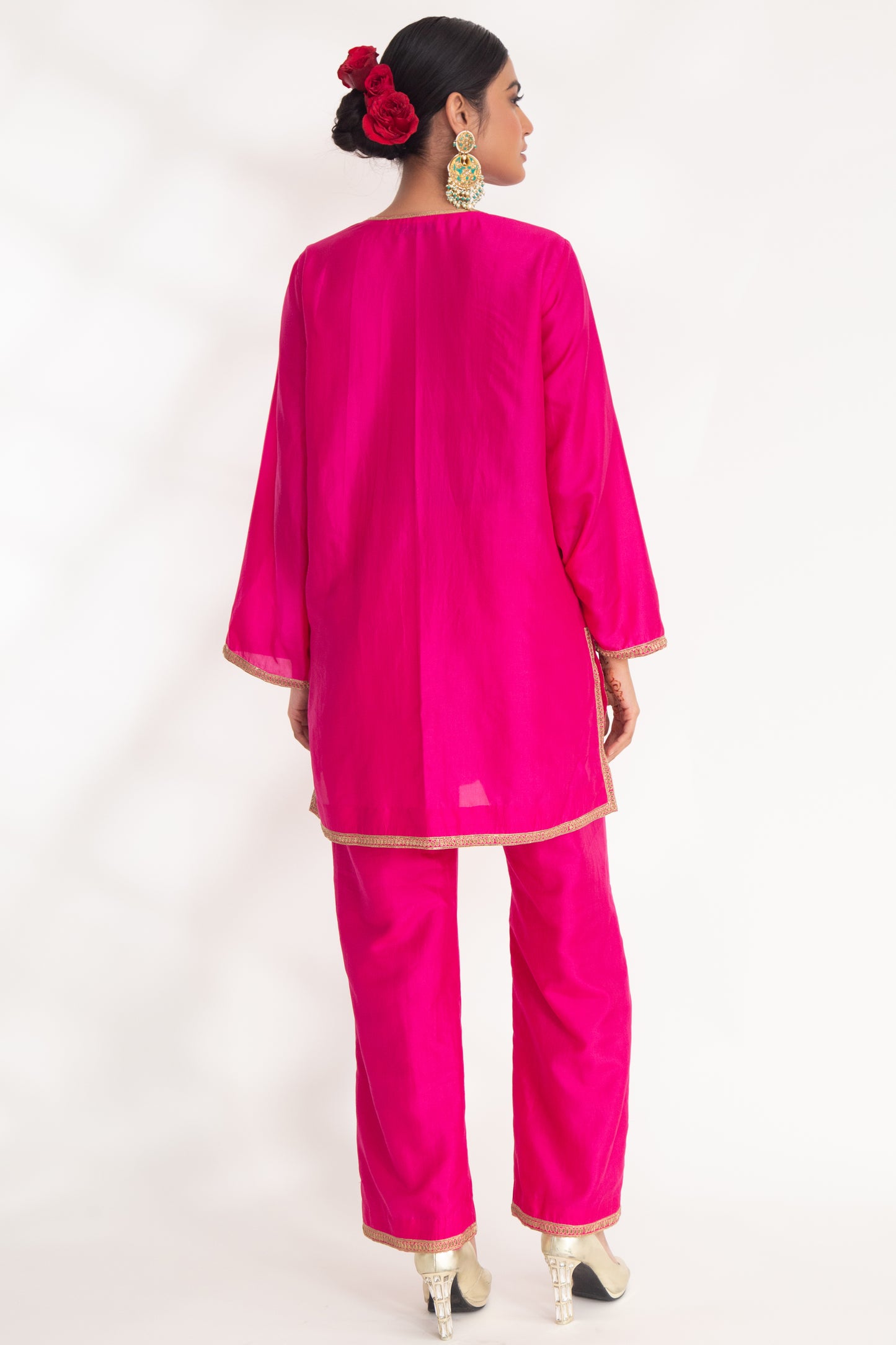 Aavya Kurta Set Magenta Pink