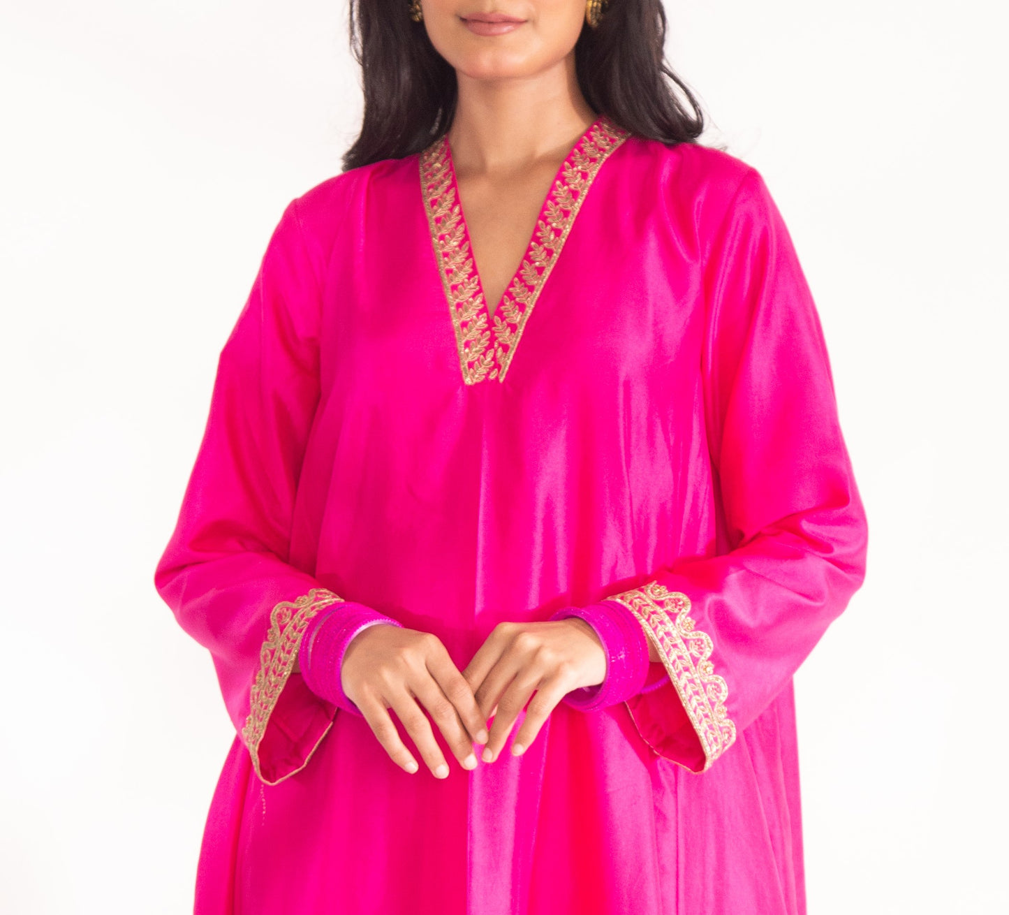 Dhriti Kurta Set Magenta Pink