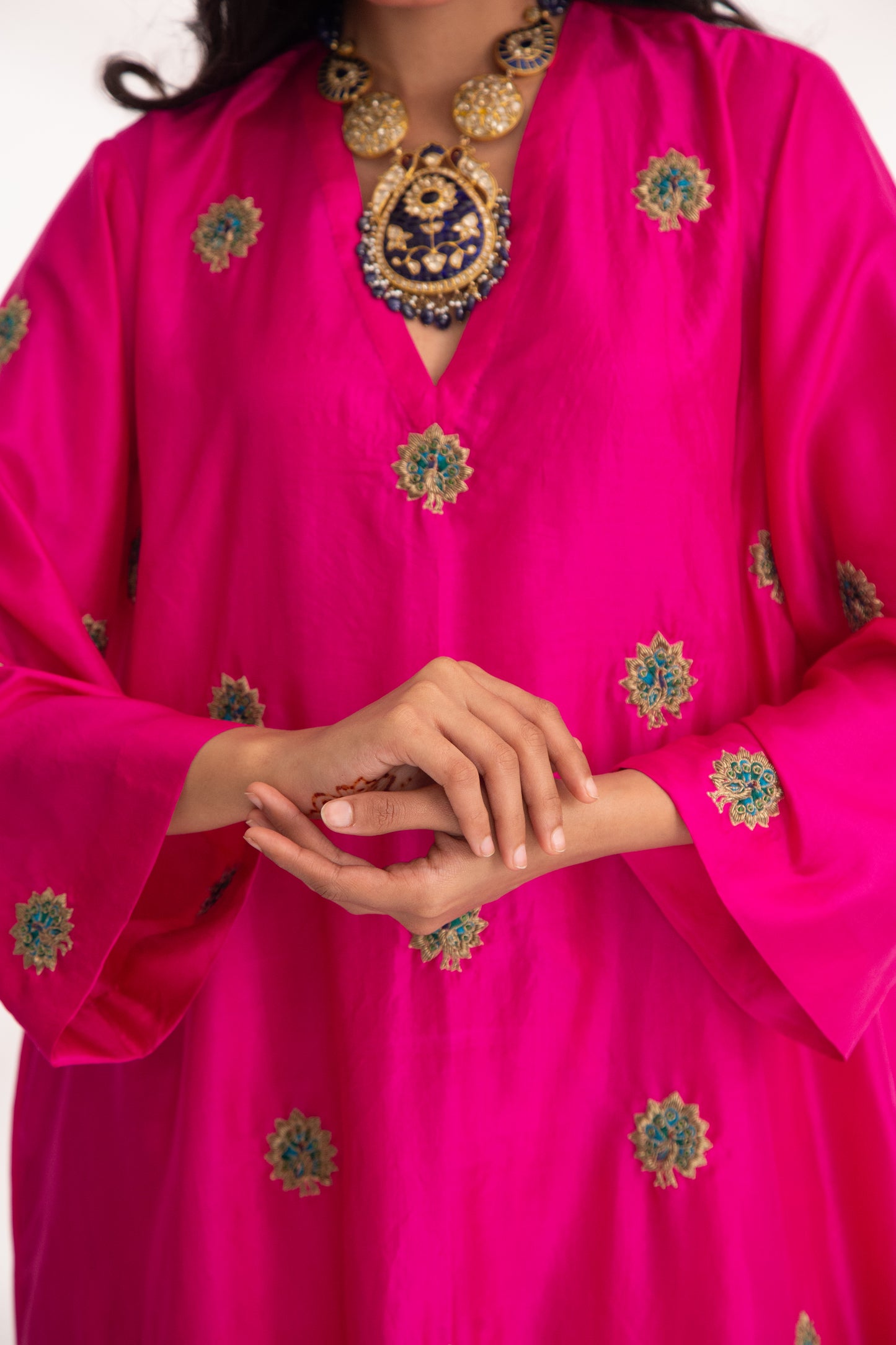 Devya Kurta Set Magenta Pink