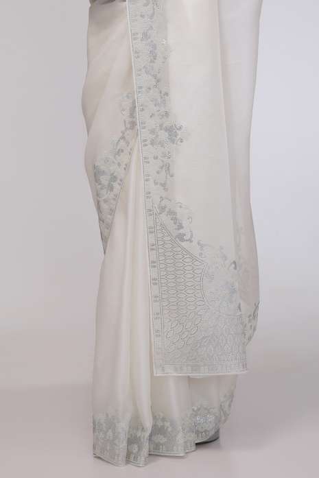 Snowflake's Serenity Saree (Off white)