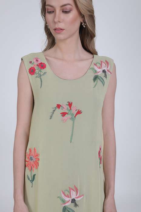 Layered Tunic Deep Grey Yellow