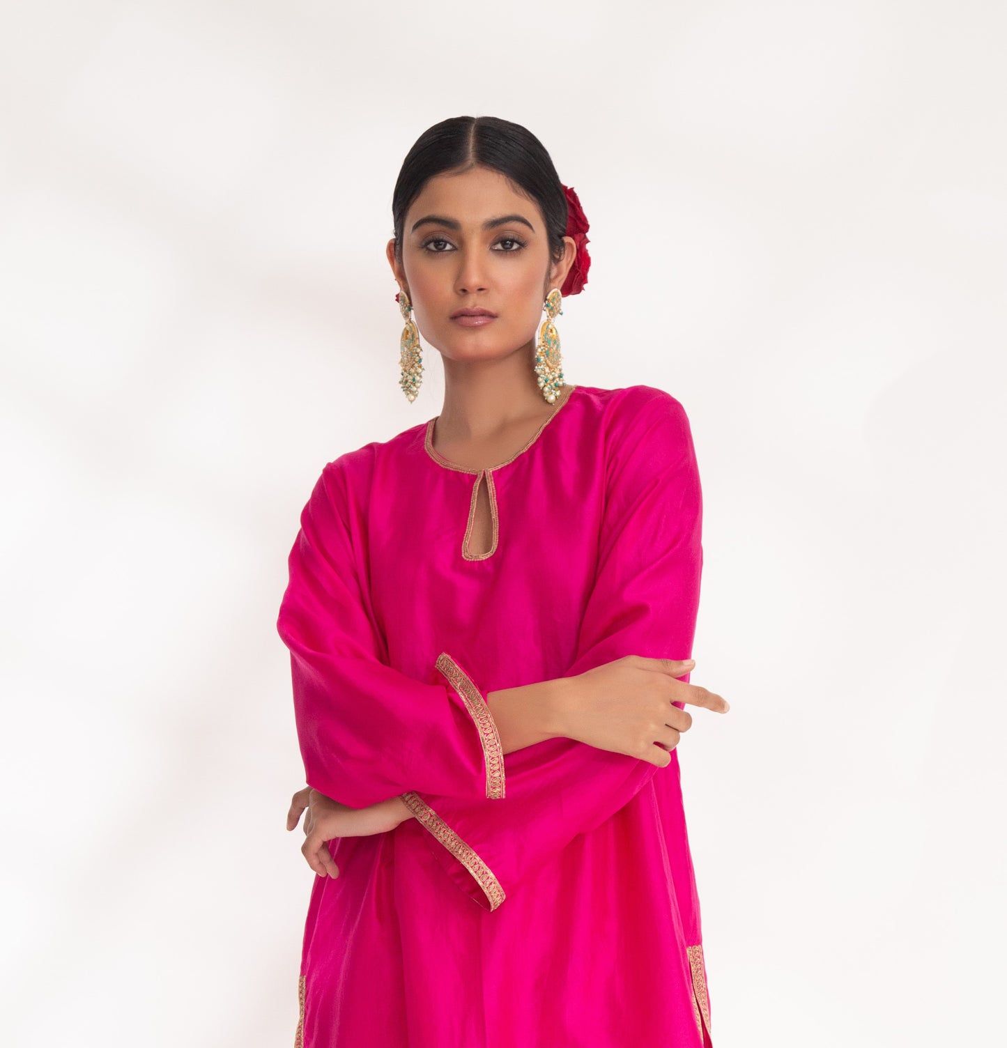 Aavya Kurta Set Magenta Pink