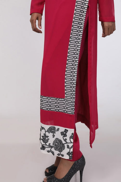 Stella Tunic Set Wine and Ivory