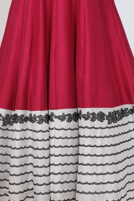 Claire Anarkali Wine and Ivory