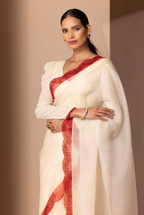 Srija Saree Off white