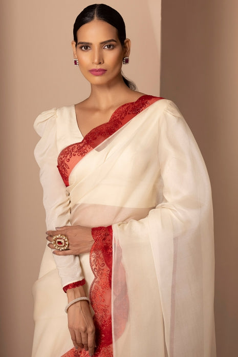 Srija Saree Off white