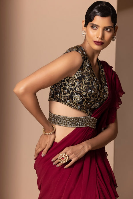 Miraya Saree Maroon