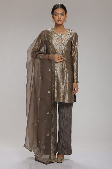 Zenith Kurta Set Cement Grey