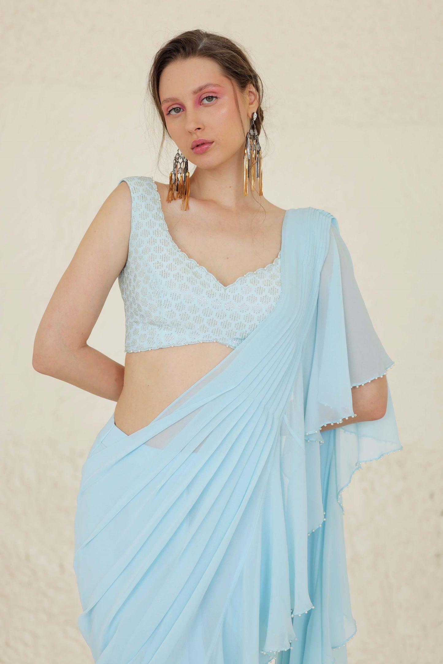 Emyrean Saree Ice Blue