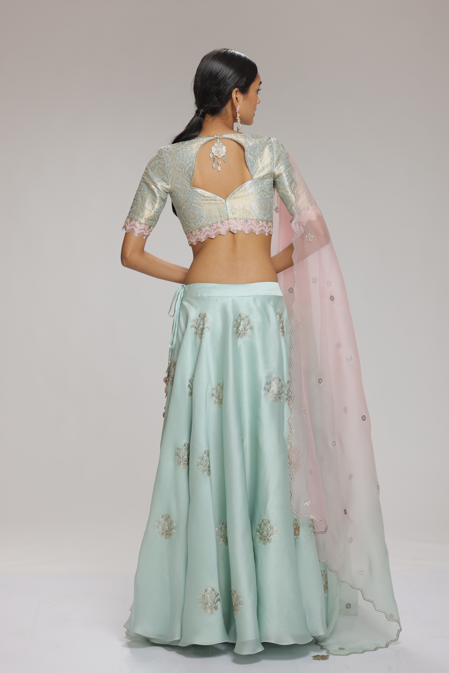 Peridot Lehenga Set Mint