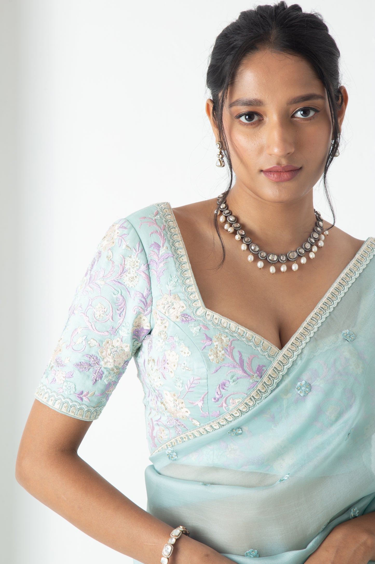 Zoa Saree Baby Blue