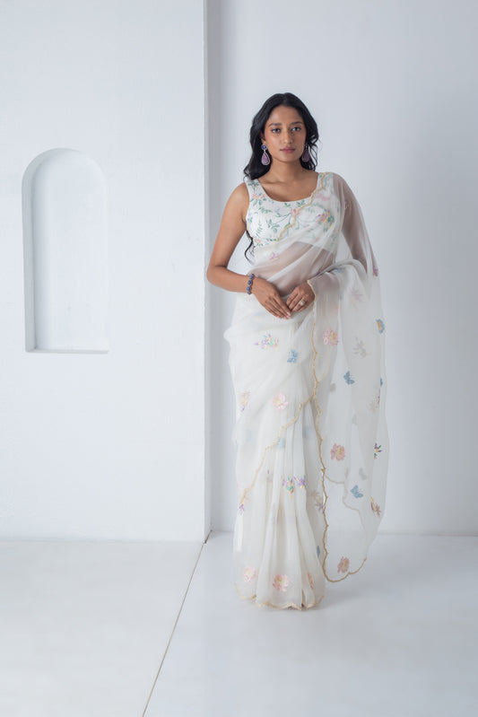 Kahlei Saree Ivory