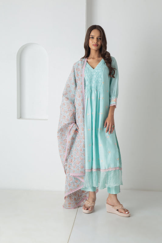 Riona Kurta Aqua