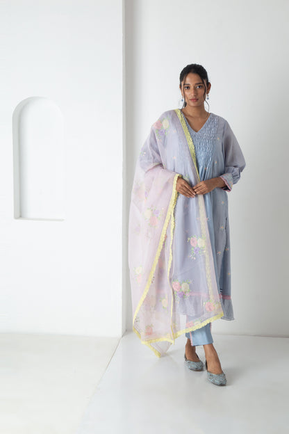 Riona Kurta Powder Blue