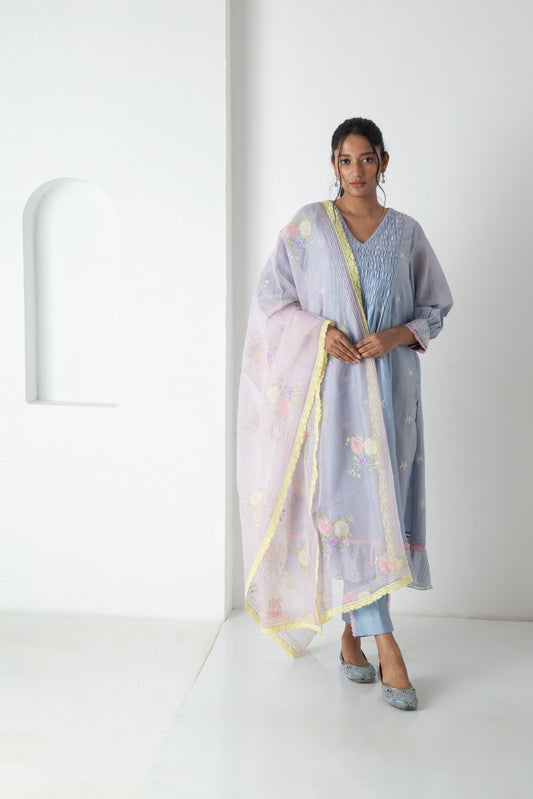 Riona Kurta Powder Blue
