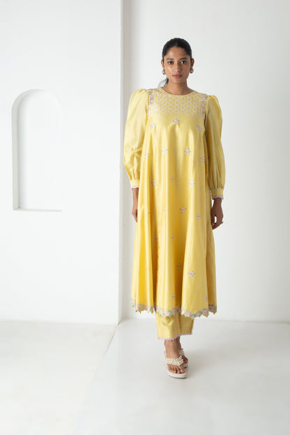 Aria Kurta Yellow