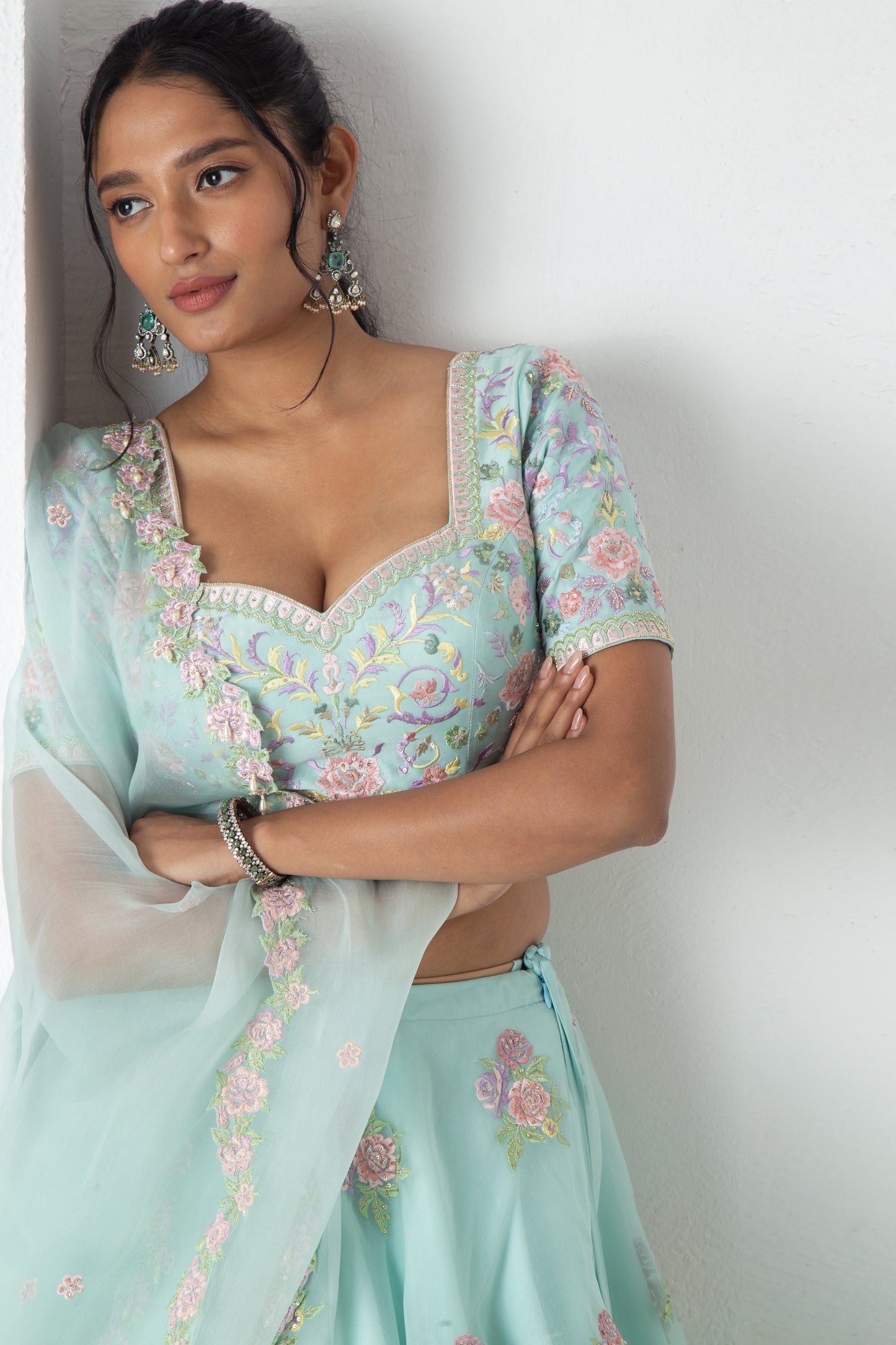 Vieva Lehenga Aqua