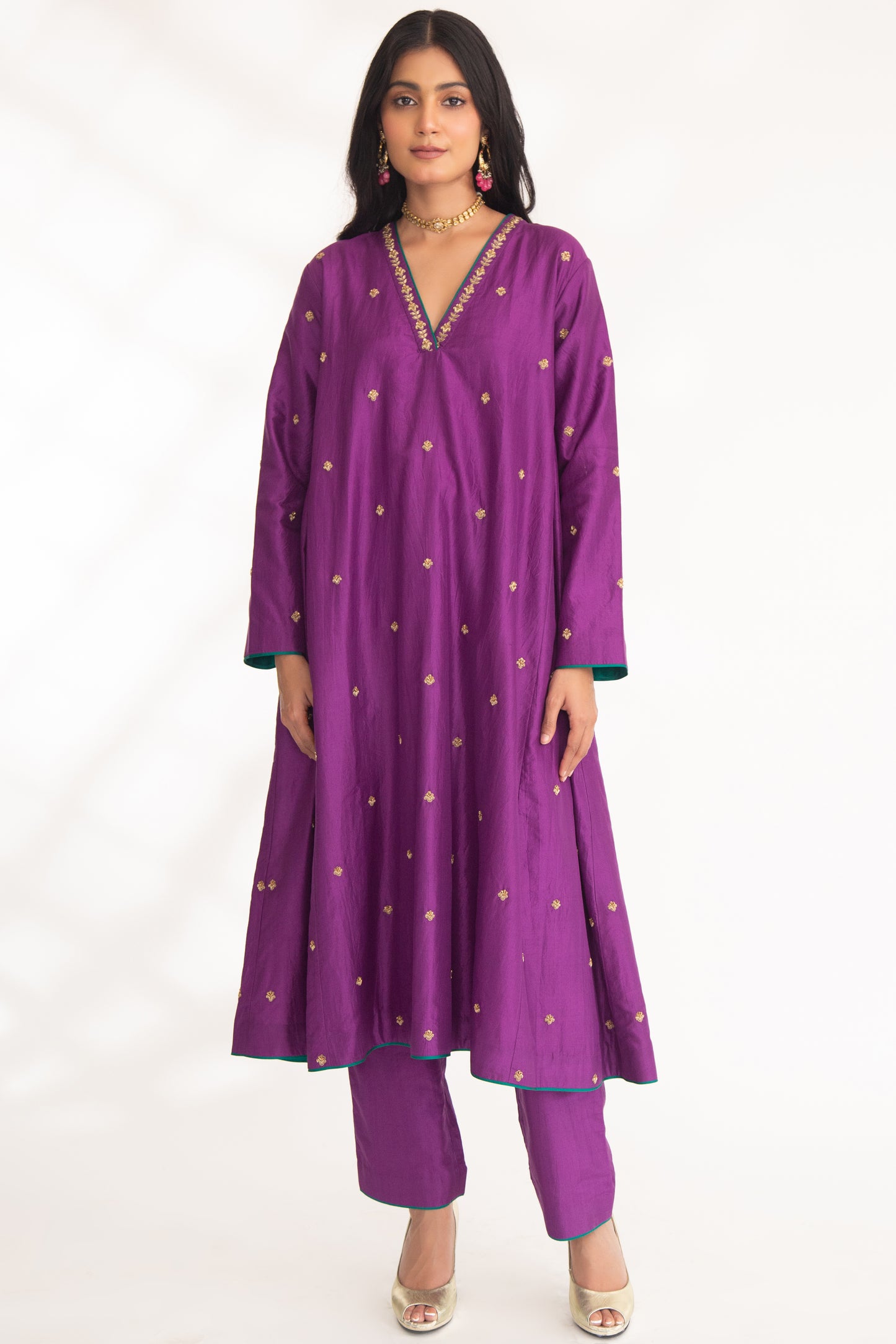 Iya Kurta Set Purple