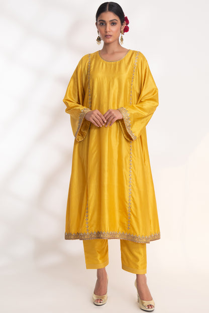 Kanak Kurta Set Yellow