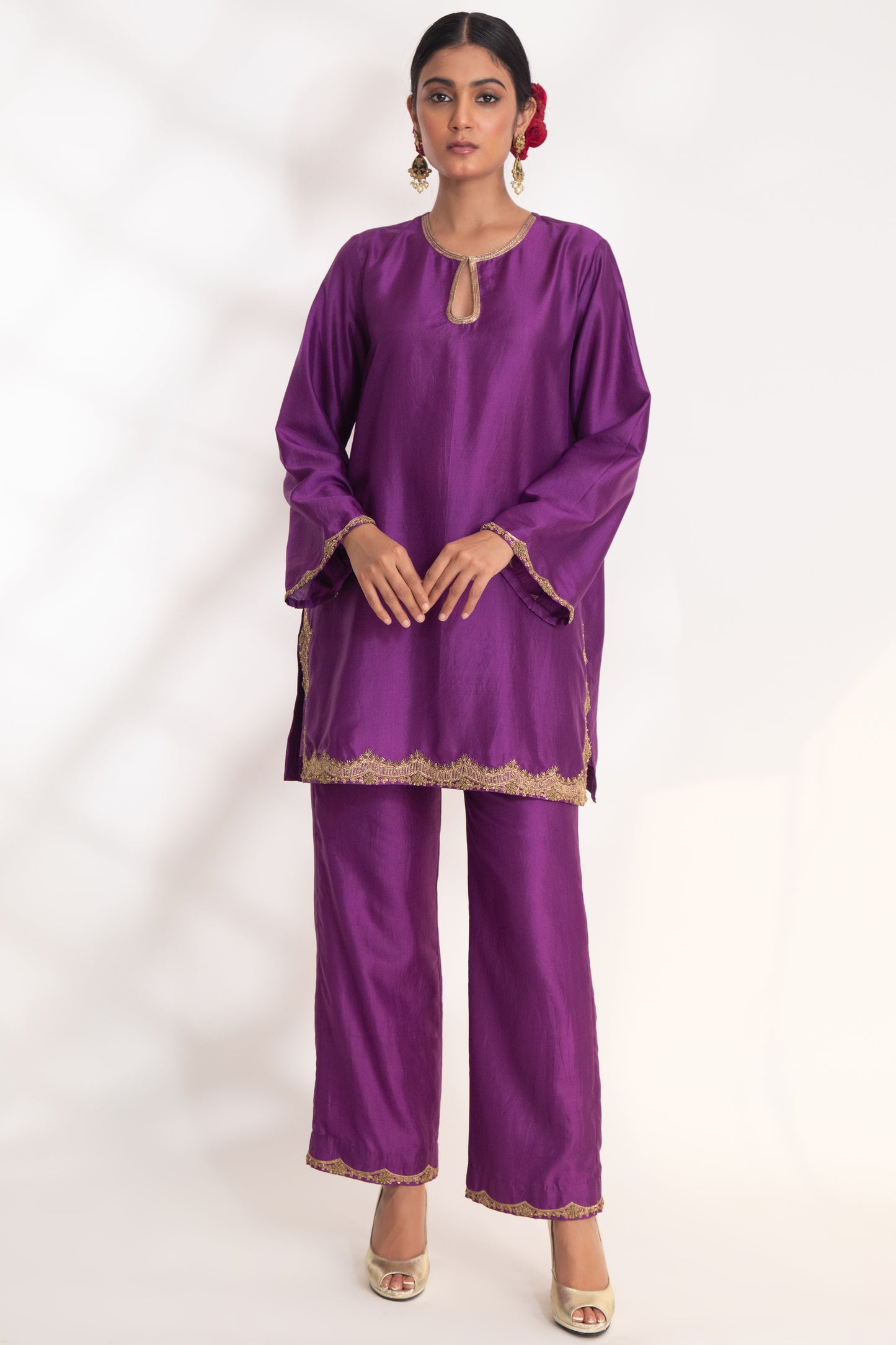 Lekha Kurta Set Purple