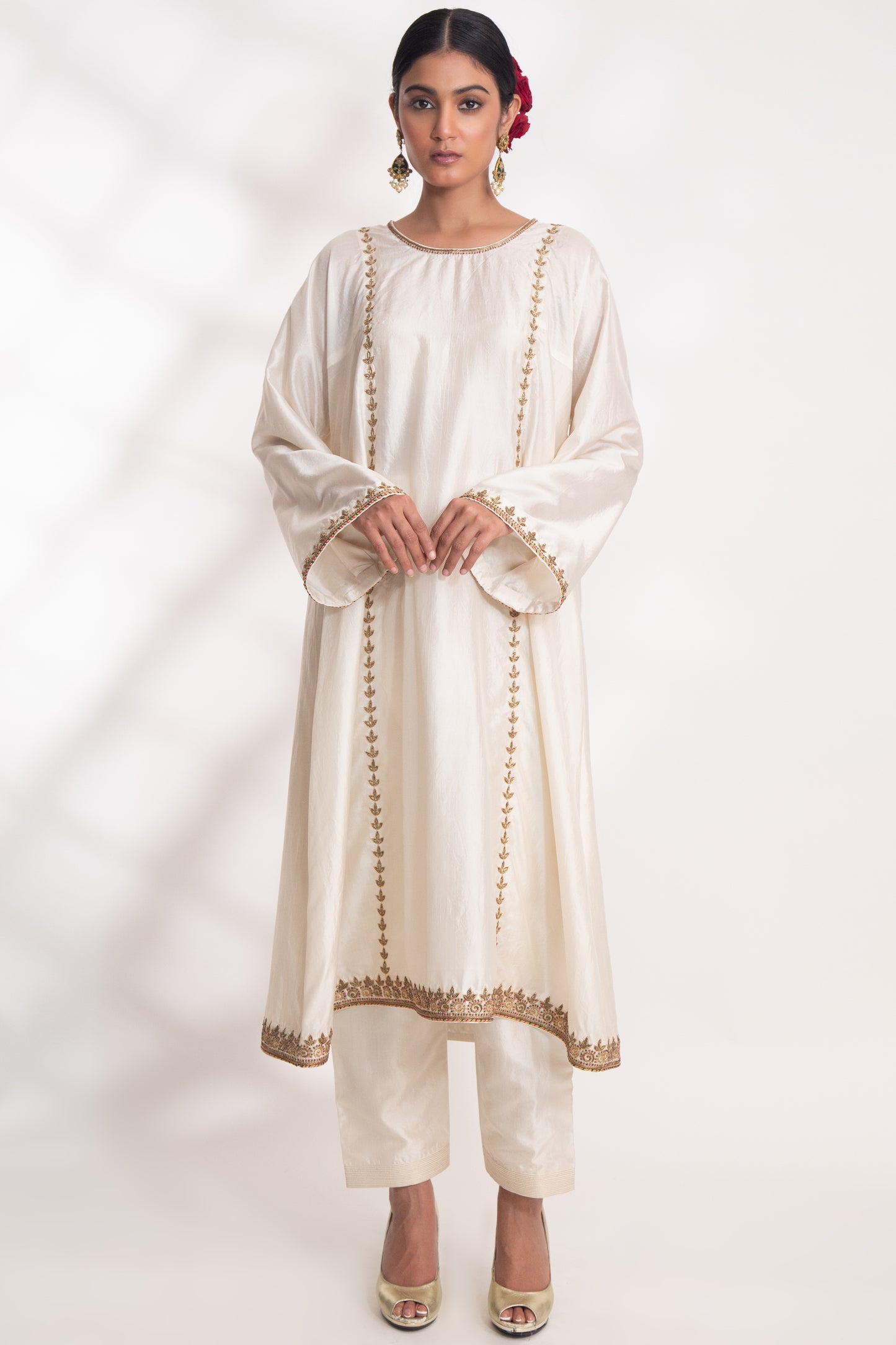 Kanak Kurta Set Ivory