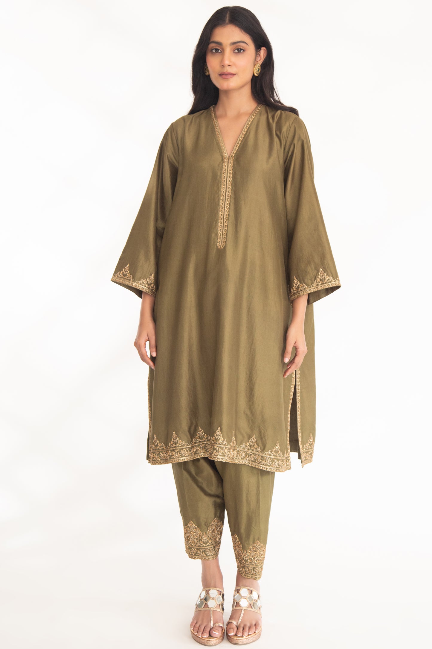 Satya Kurta Set Henna Green