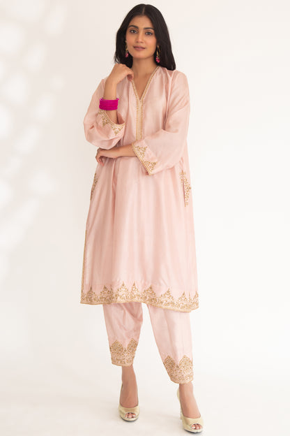 Satya Kurta Set Nude Pink