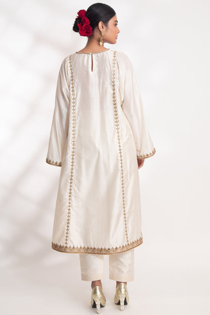 Kanak Kurta Set Ivory