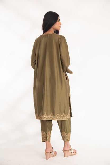 Satya Kurta Set Henna Green