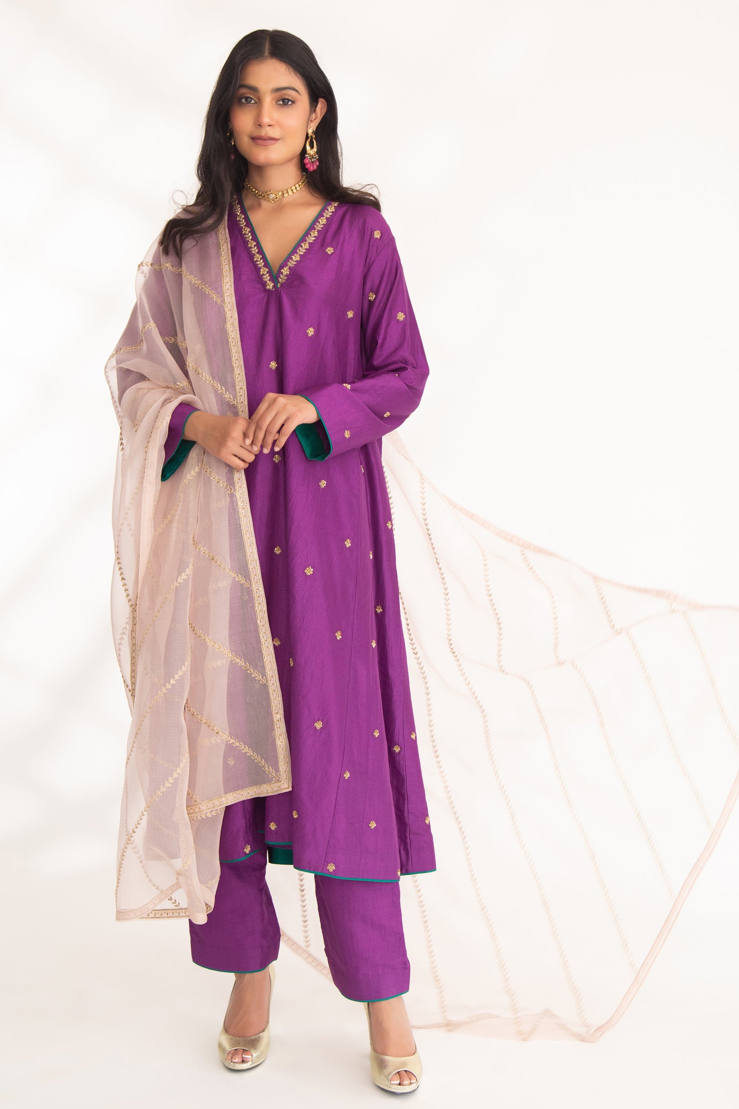 Iya Kurta Set Purple