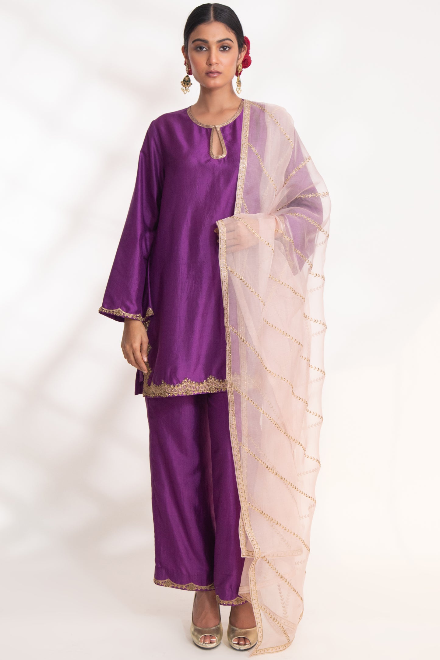 Lekha Kurta Set Purple