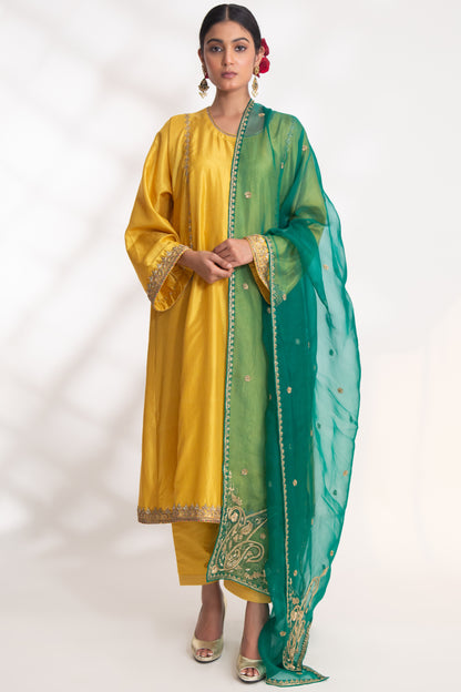 Kanak Kurta Set Yellow