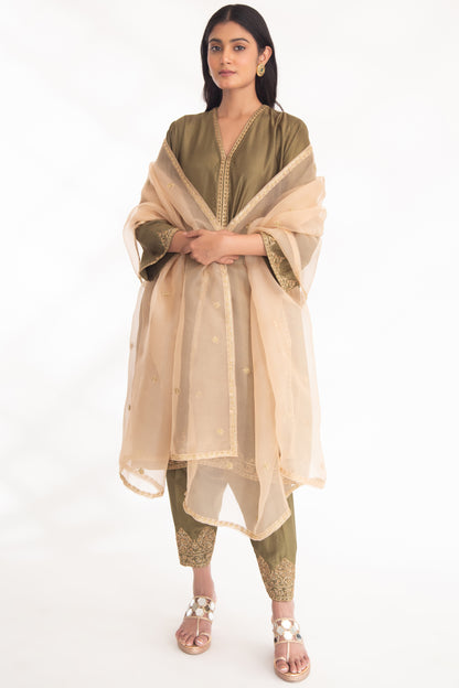 Satya Kurta Set Henna Green