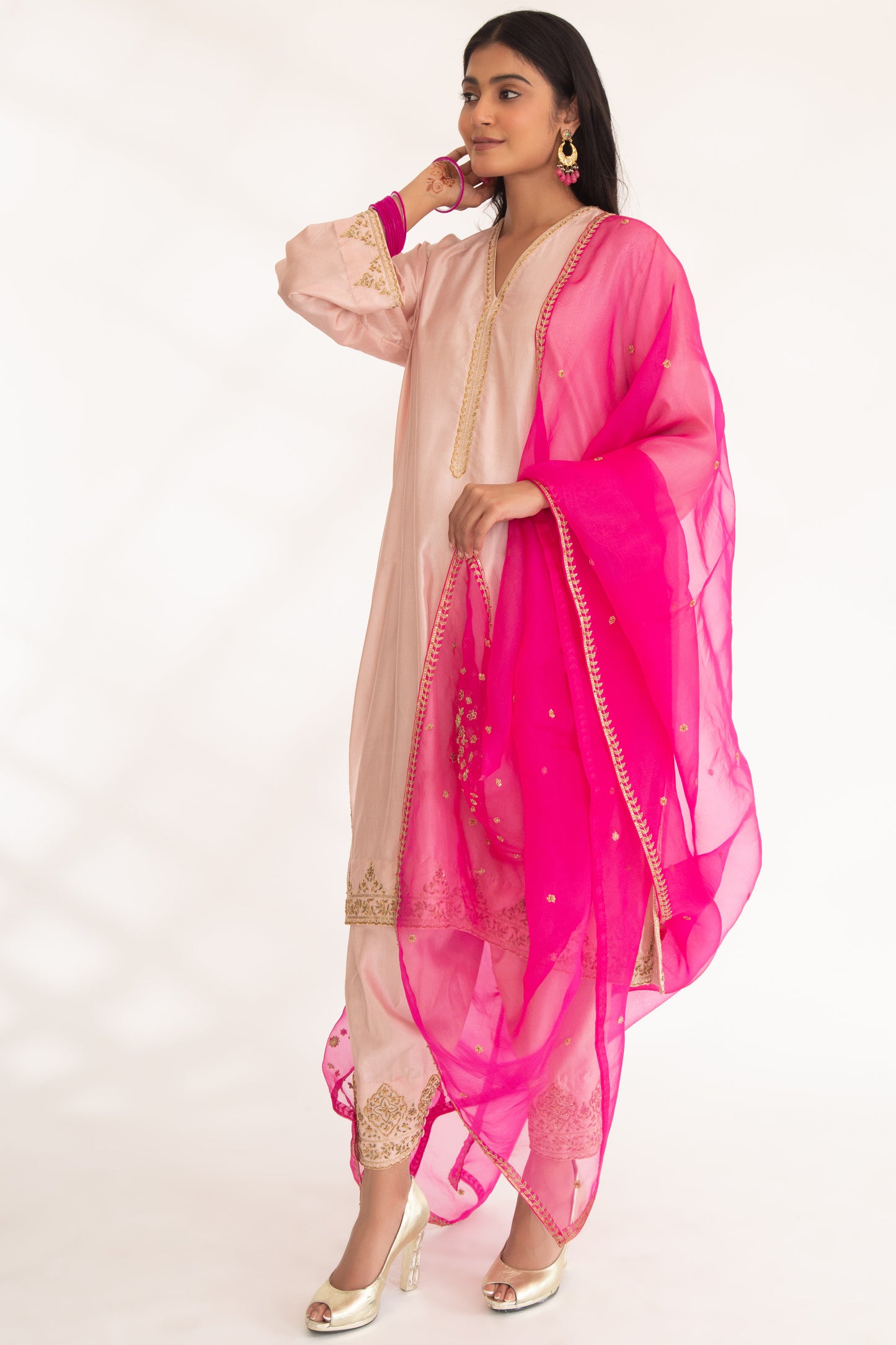 Satya Kurta Set Nude Pink