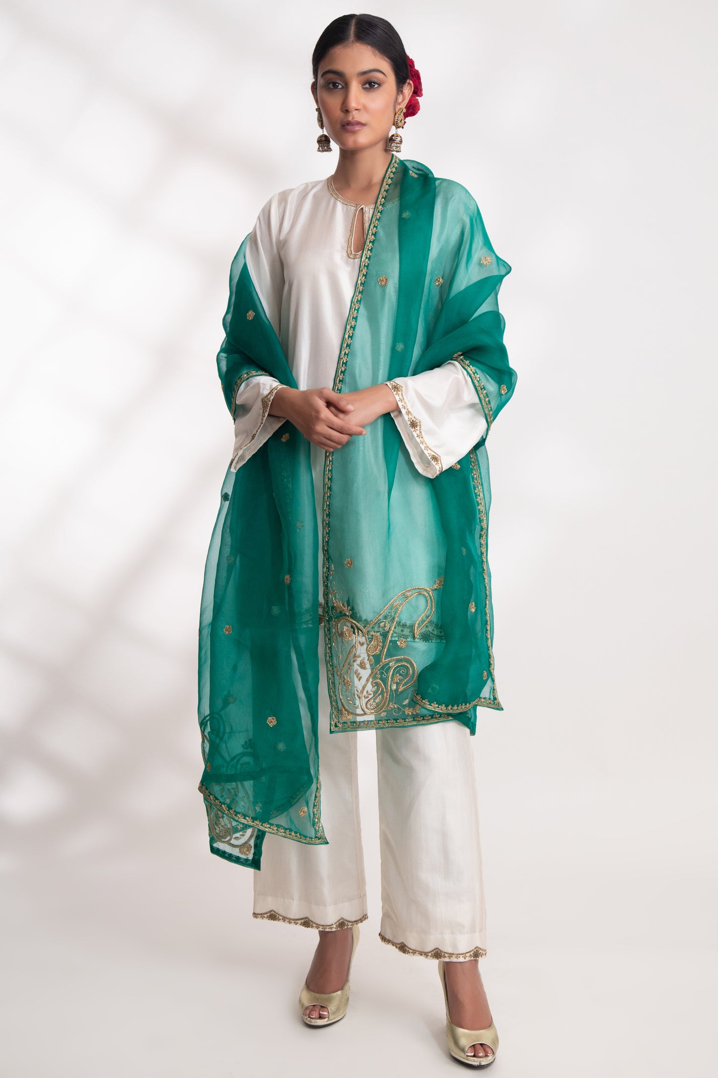 Lekha Kurta Set Ivory