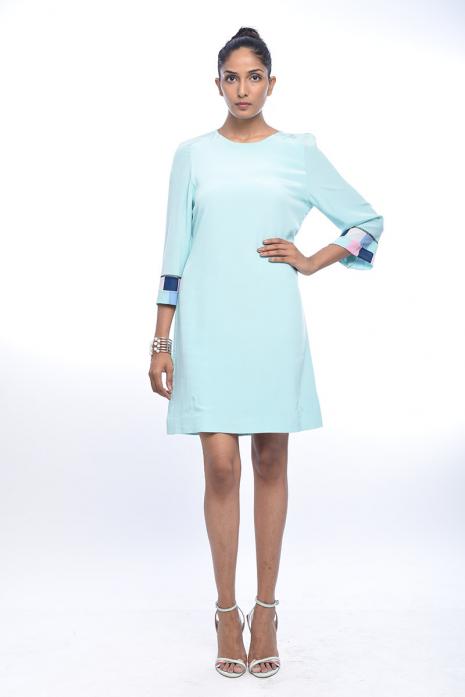 Tunic Sky Blue with Multi colour Patches