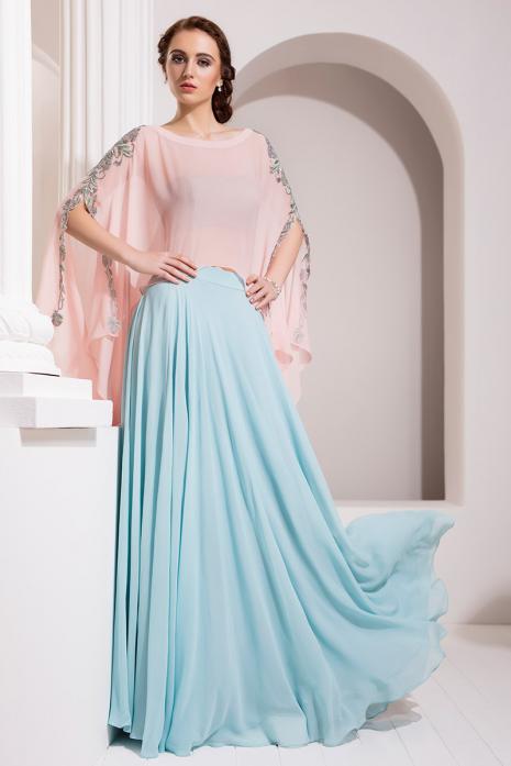 Cape with Skirt Soft Pink Ice Blue