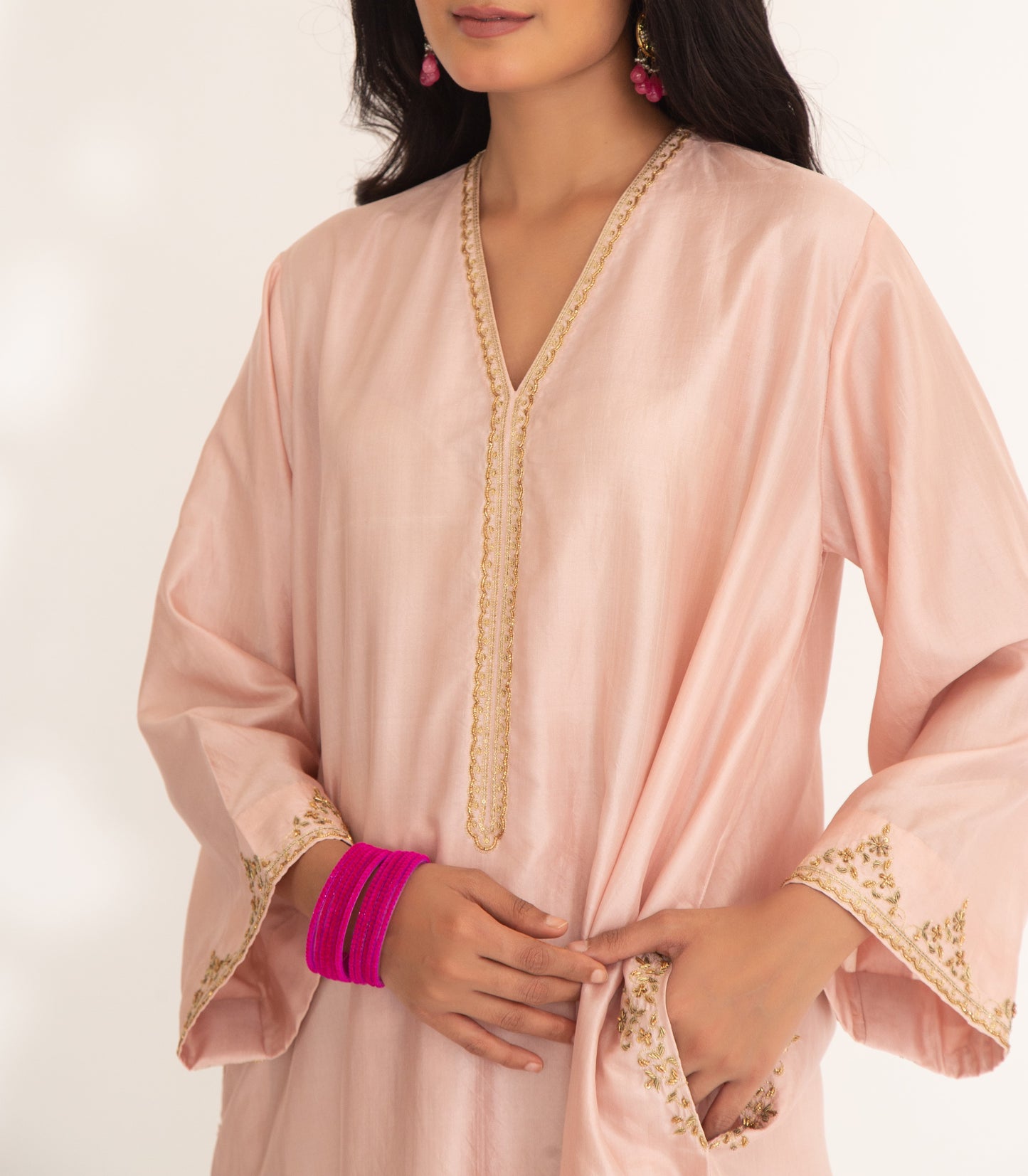 Satya Kurta Set Nude Pink