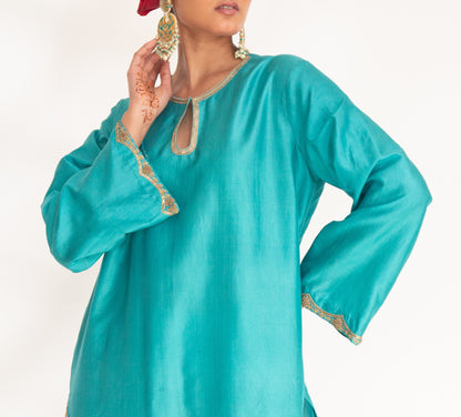 Lekha Kurta Set Firozi